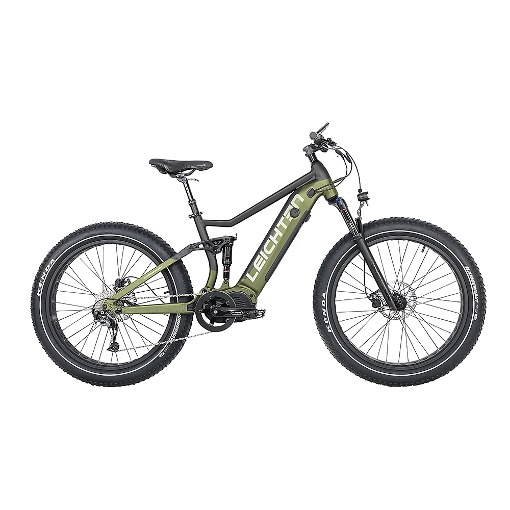 Bafang Mid Motor Mountain ebike full suspension 48v e bike 26inch MTB fat tire electric Bike powerful electric bicycle
