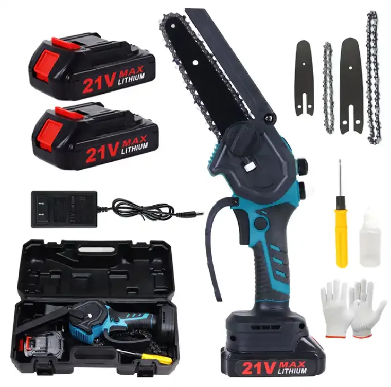 Handheld Portable Garden Saw For Cutting Branches At Home 4/6 Inch Small Brushless 21V Lithium Electric Chainsaw