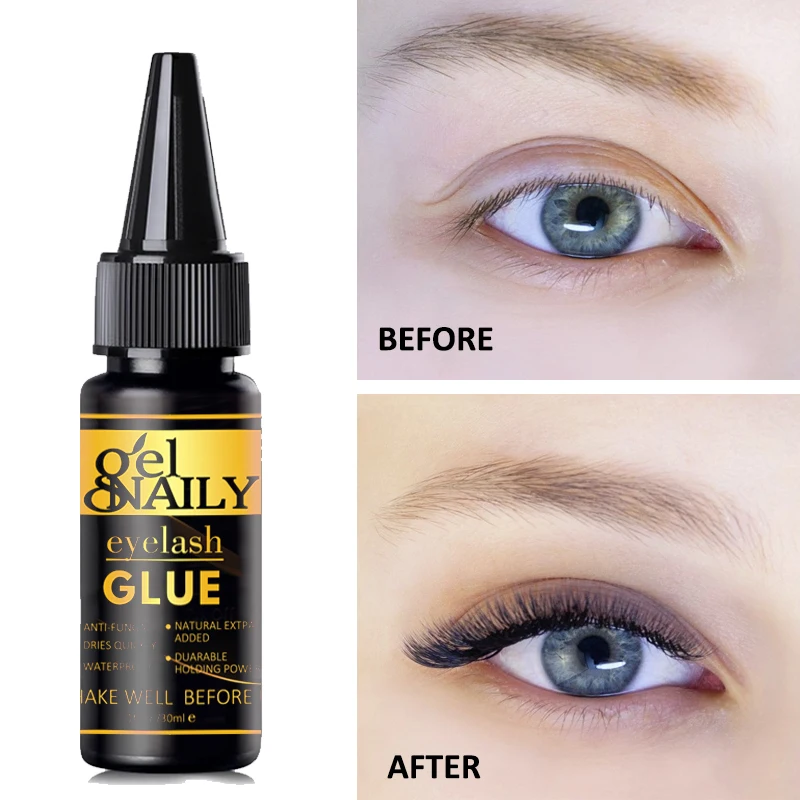 0.5s 1s 2s Second Waterproof Eyelash Extension Glue Custom Lash Glue for Eyelash Extension Black Clear Eyelash Glue