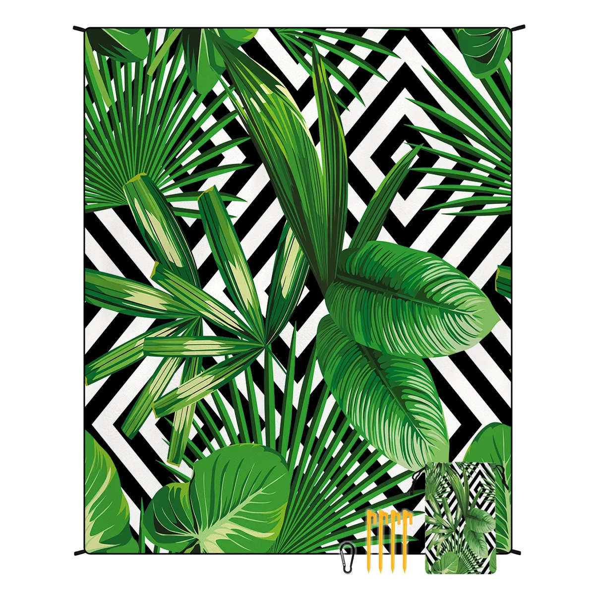 Extra Large Polyester Top Waterproof Sand proof Picnic Mat Green For Ground