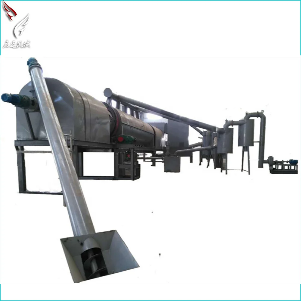 Rice straw  continuous Type Smokeless Rotary Carbonization Furnace / Coconut Shell carbonization furnace