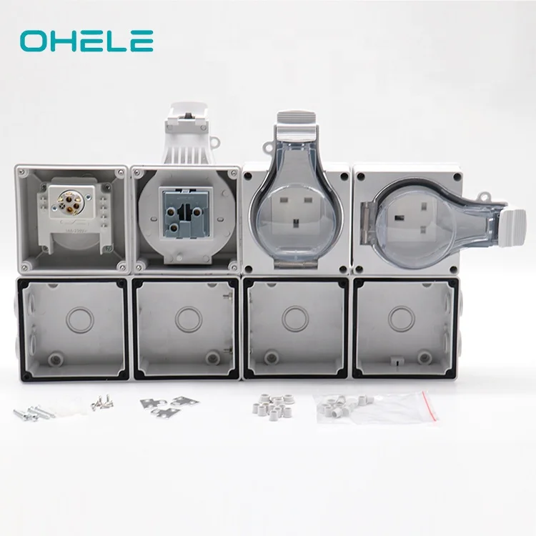 Водонепроницаемые промышленные настенные выключатели IP66 в английском стиле, 250 В, 16 А