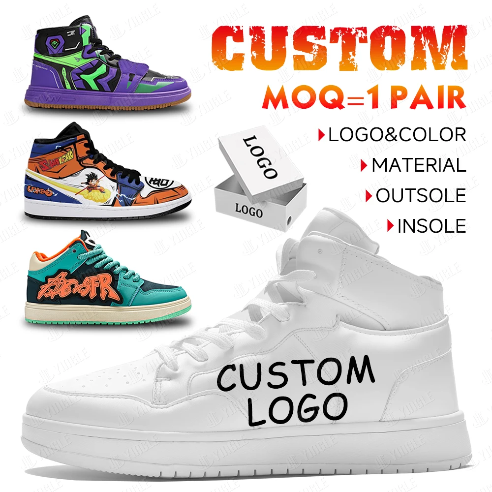 Sneakers,Retro J1 Air 1 Private Label High Top Quality Customizable Blank Brand Designer Trainers Custom Logo Basketball Shoes