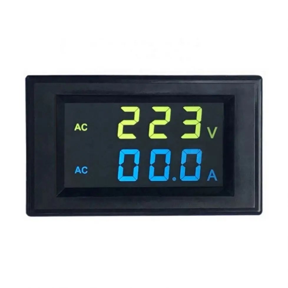 LCD Display Digital Multimeter Voltmeter Ammeter AC 80-300V Voltage Current Meter Gauge 100A Volt Ampere Tester