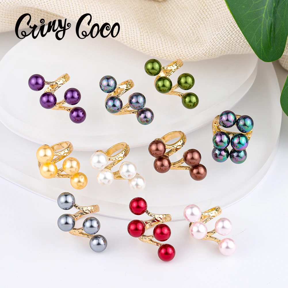  Cring CoCo Красочные Модные 14k позолоченные черные красные зеленые жемчужины самоанские полинезийские ювелирные изделия оптом Гавайские