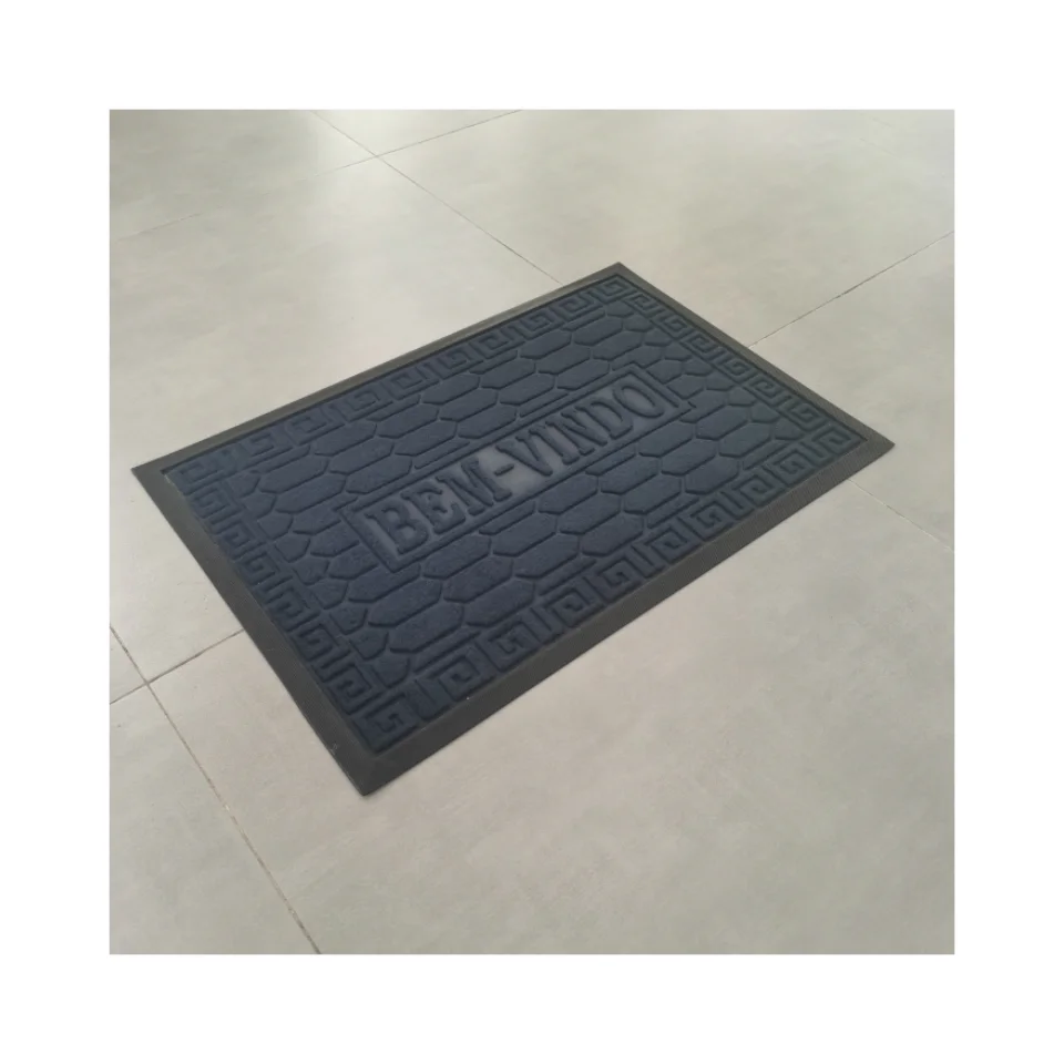 Wholesale Customized Entrance Door Mat With Rubber Backing Non woven Doormat Dirt Trapper Washable Front Doormat For Home