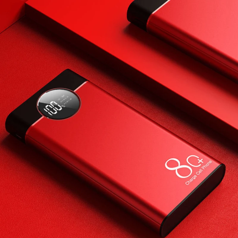 Wholesale Promotional Gift Clock Style 20000 MA Universal Large Capacity Mobile Powerbank Charging Power Bank Customized