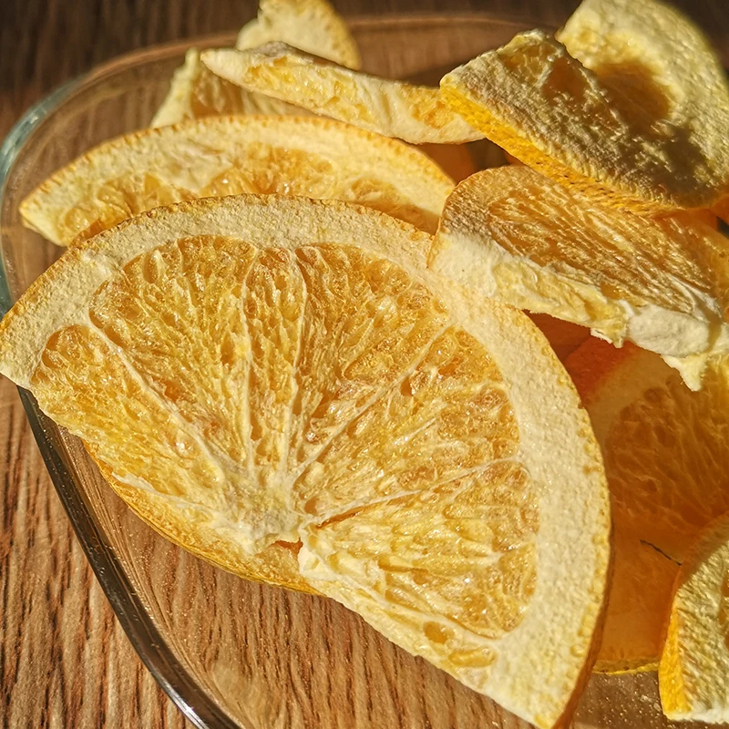 Сушеные фрукты закуски оранжевые сухие ломтики апельсина фруктовый чай
