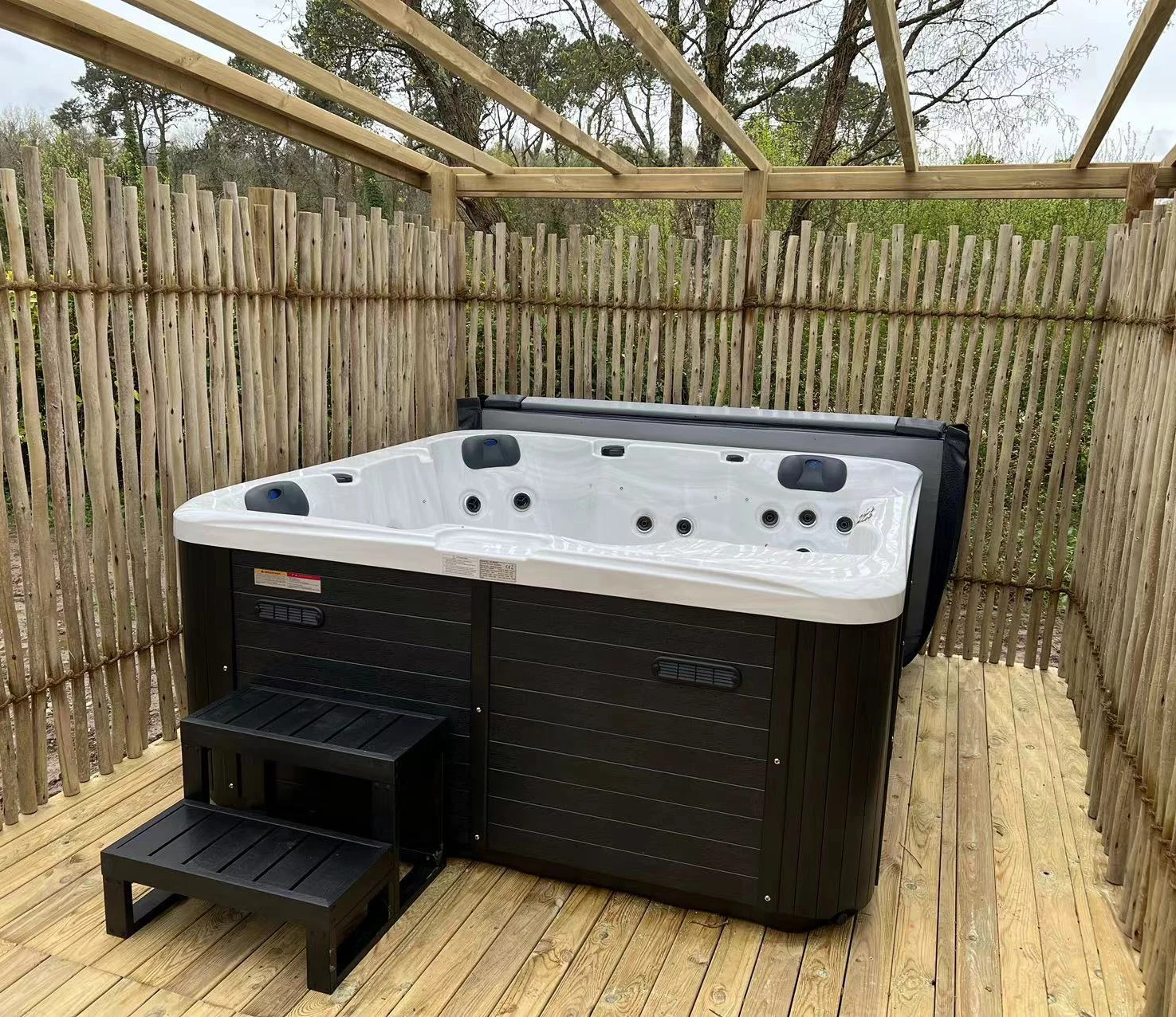 Acrylic outdoor adult spa tub balboa 5 person jacuzzier hot tub with balboa,gecko,spanet system