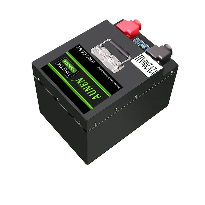 AUNEN 12V 200Ah Lithium LiFePO4 Battery, Built-in 200A BMS, 6000+ Deep Cycles,2560W Power Output,Perfect for RV, Solar,Marine