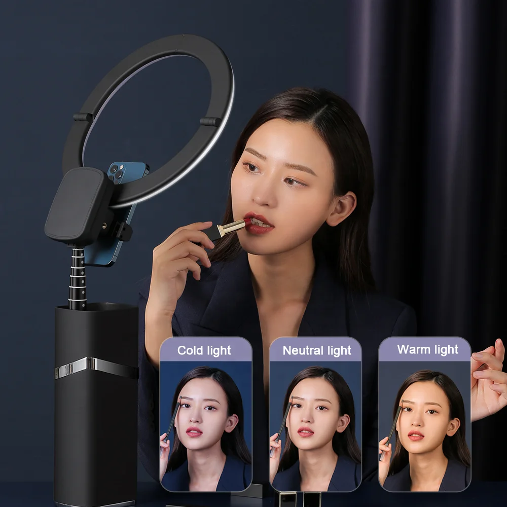 shenzhen beauty device 2023 professional audio, video & lighting new 10 inch foldable ring light avec tripied