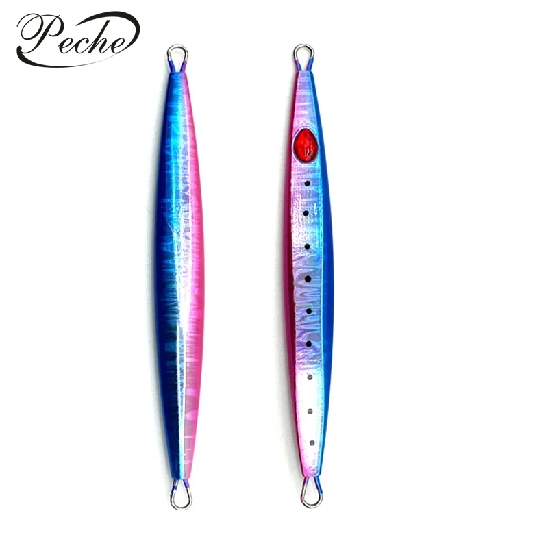 Saltwater Fishing Lure Slow Pitch Jigs Lure 100g 120g 150g 180g Lead Metal Casting Hard Bait 3D Eye Luminous Shore Jigging Lure