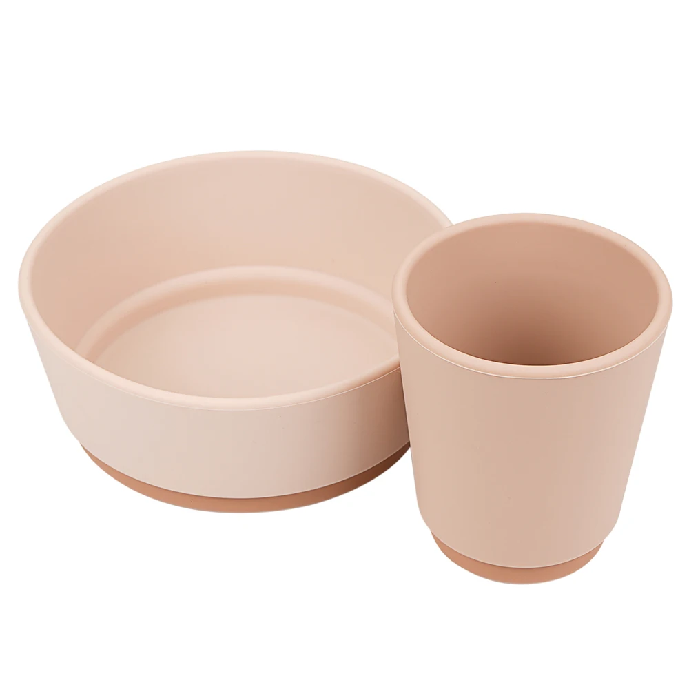 New Design of two-color Molding Food Grade Silica Gel single tableware set