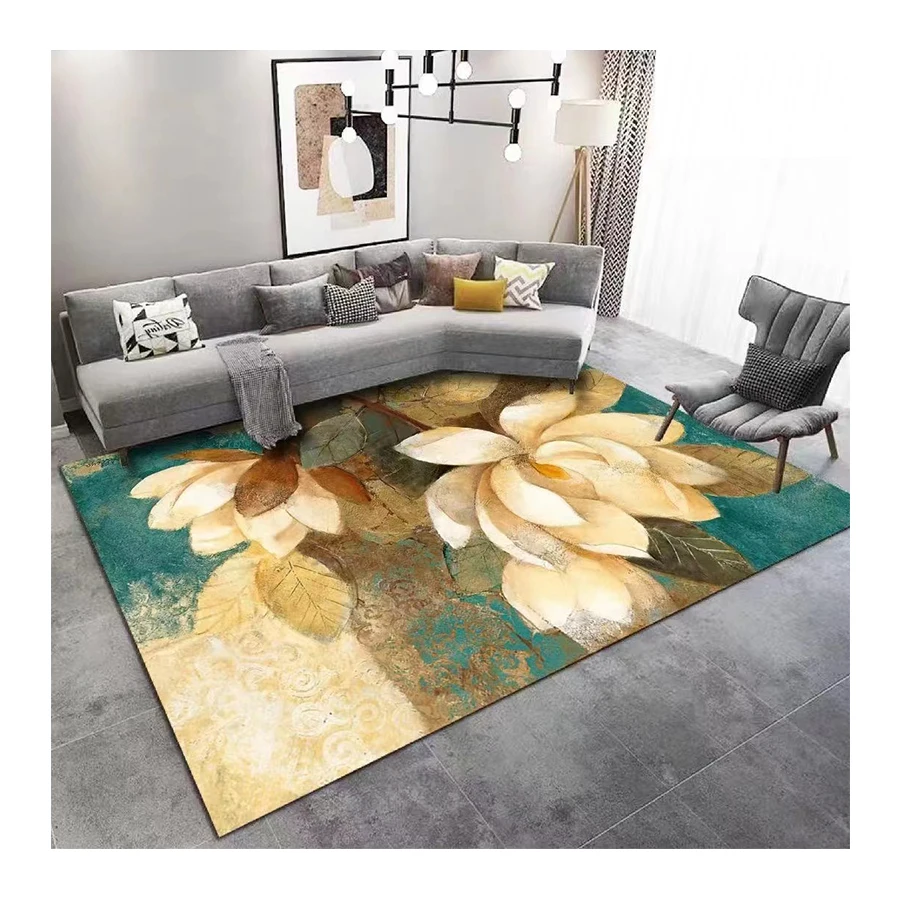 Индивидуальная машинная стирка износостойкий ковер с 3D печатным дизайном легко моющаяся подкладка для ковров