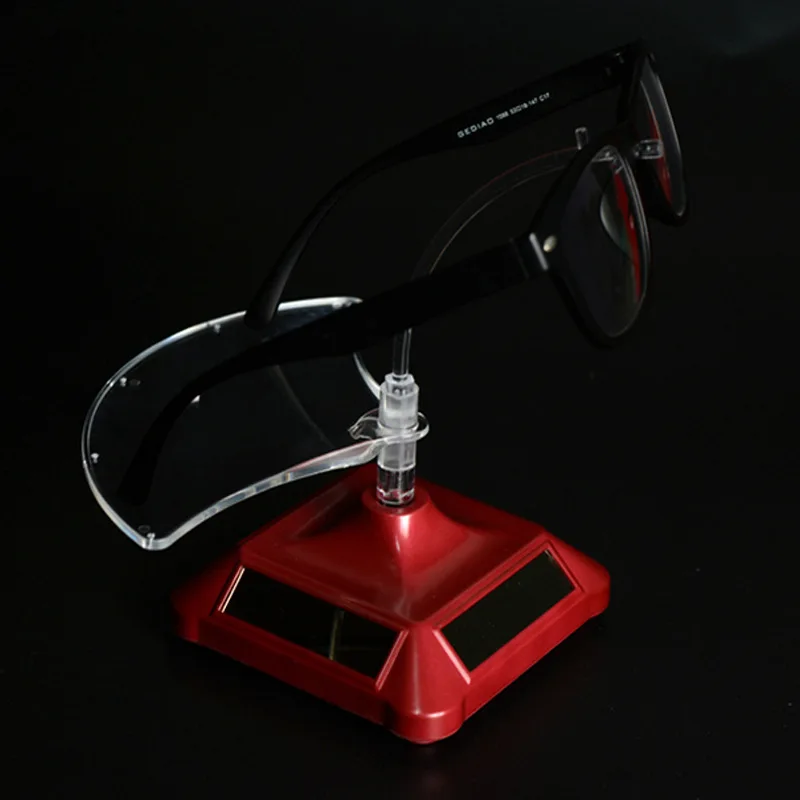 Solar Display Holder Jewelry Showcase Display Solar Powered Rotating Sunglasses Display Stand