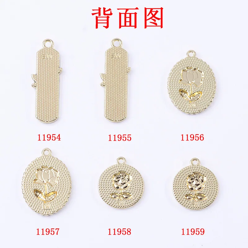 Black and white rose alloy oil dripping pendant diy jewelry earrings necklace key chain accessories