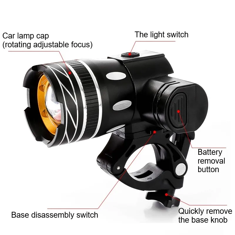  Rechargeable Battery Electric Led Bike Accesories Red Light