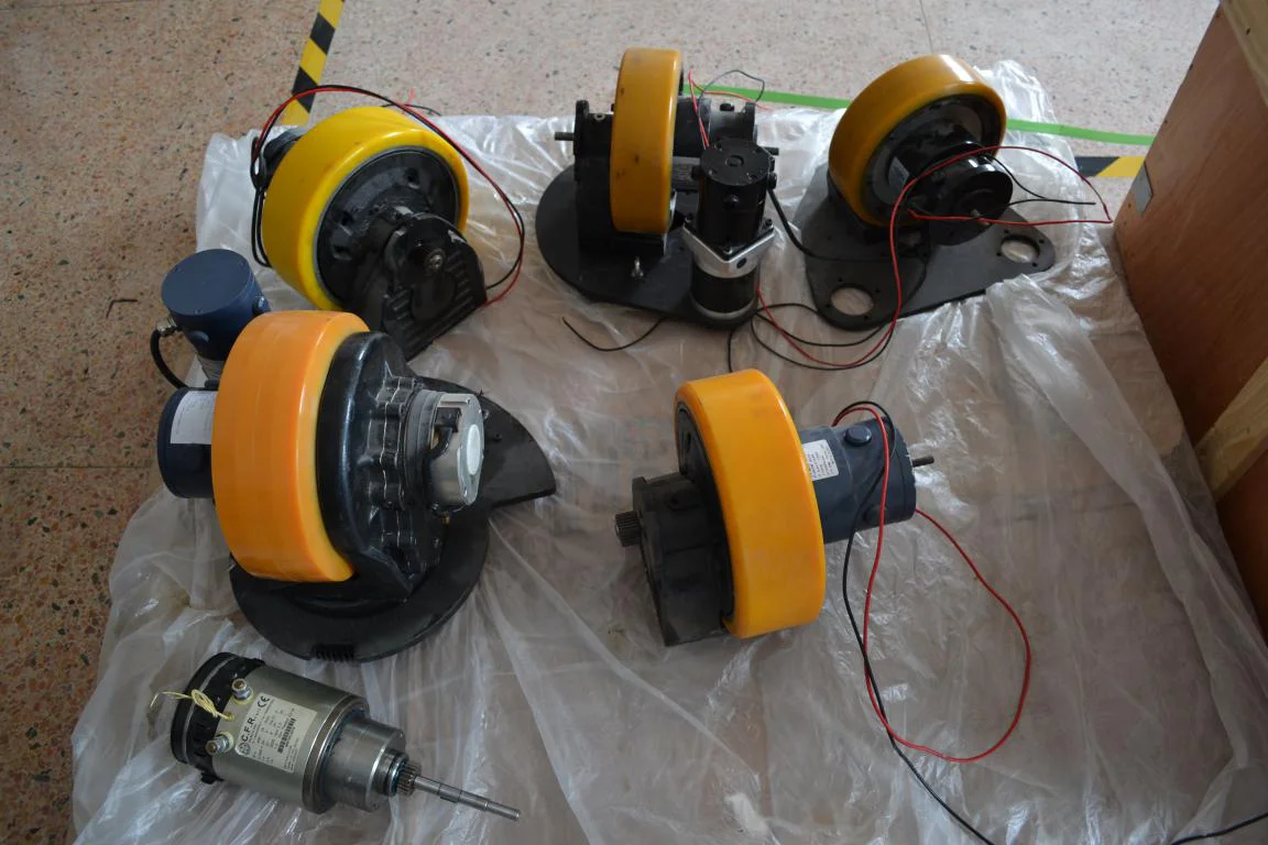 High Ground Adaptable Robotic Spare Parts for Forklift Logistics Automated Vehicle Brushless DC Motor  AGV Wheel Drive
