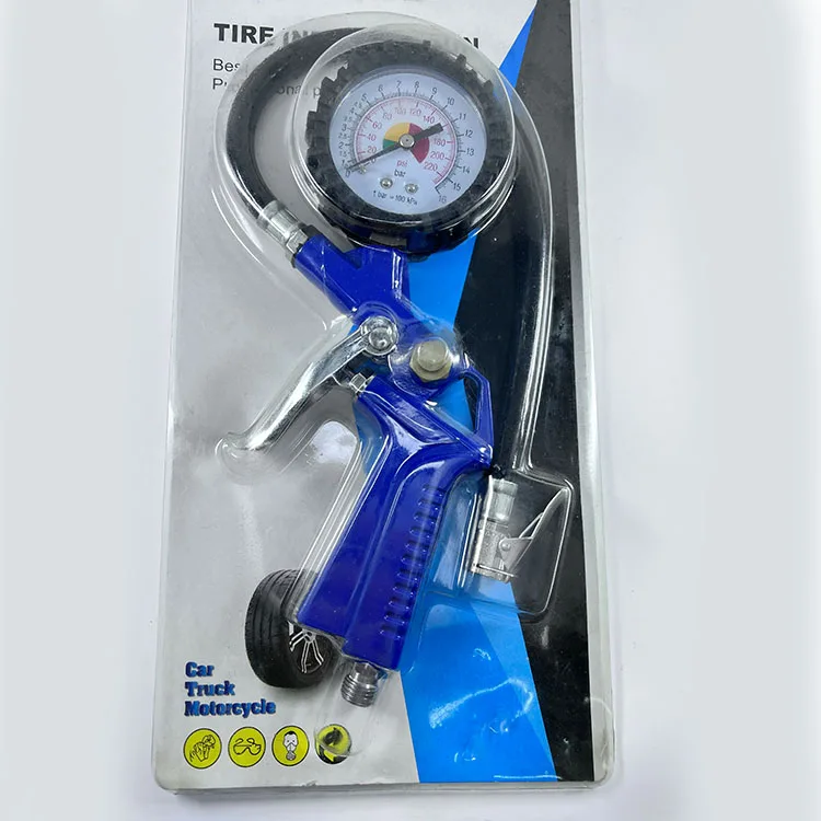 Aluminum Body Tire Tyre 3-in-1 Inflation Gun with with Hydraulic Pressure Gauge