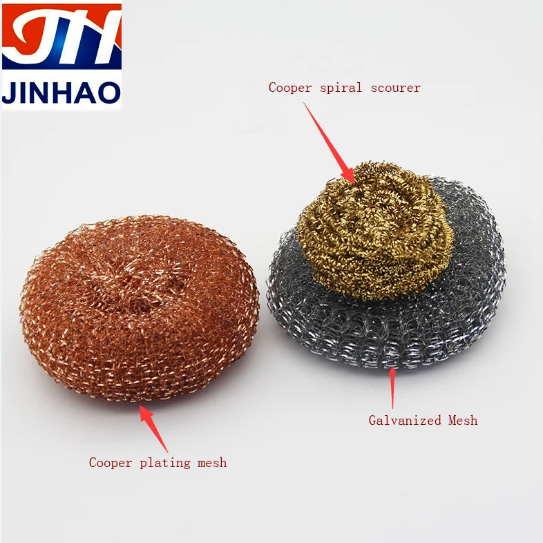 Customize kitchen cleaning scrubber washing dish spray copper scourer