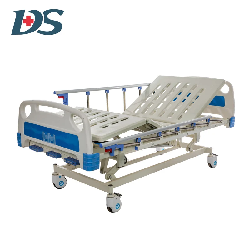 3 Functions 3 Crank Aluminum Side Rails Manual Hospital Bed