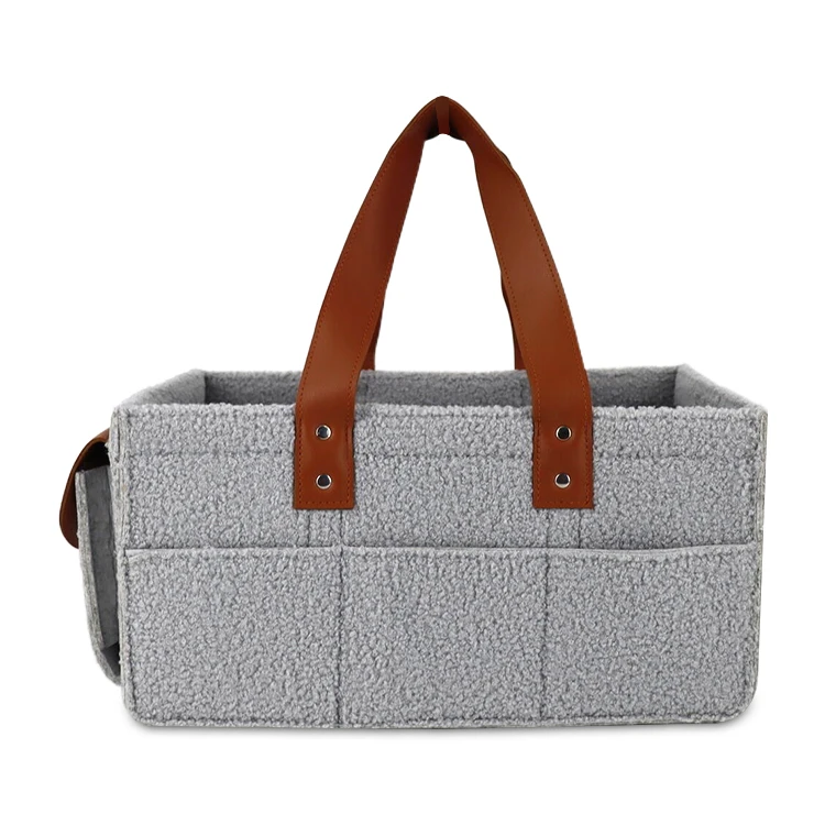 Wholesale Portable Storage Basket Baby Diaper Bag Caddy With Shoulder Strap