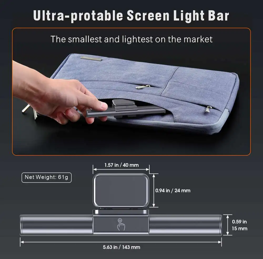 LED Night Lighting USB, USB Powered Modern Laptop Computer Monitor Screenbar, USB Laptop Computer Screenbar Lights Hanging Light