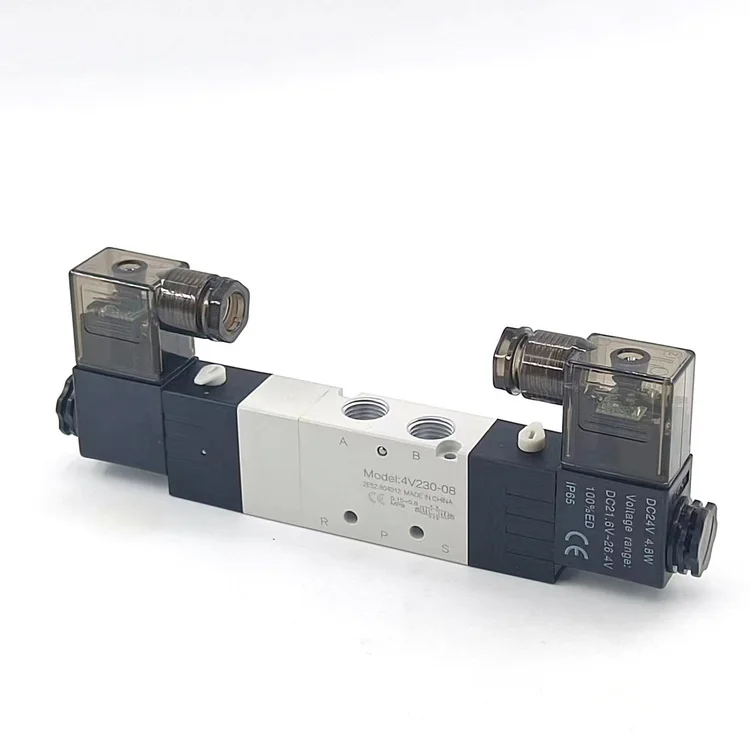 Electrical 3V210-08 AC220V  24V 12V 5 Way 2 Position Pneumatic Air Control Solenoid Valve