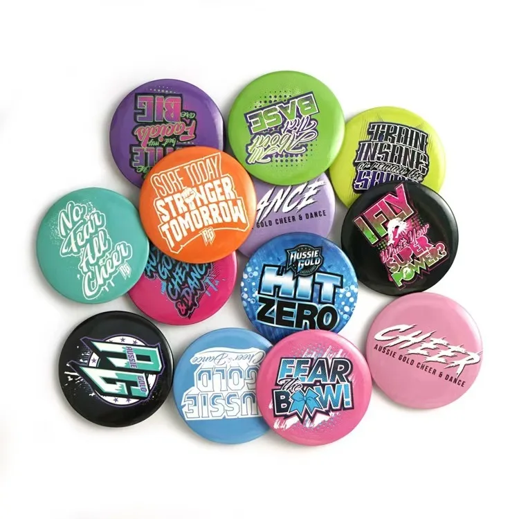 Hot selling color printed tinplate chest badge printing logo badge medal decoration metal crafts anime chest badge production