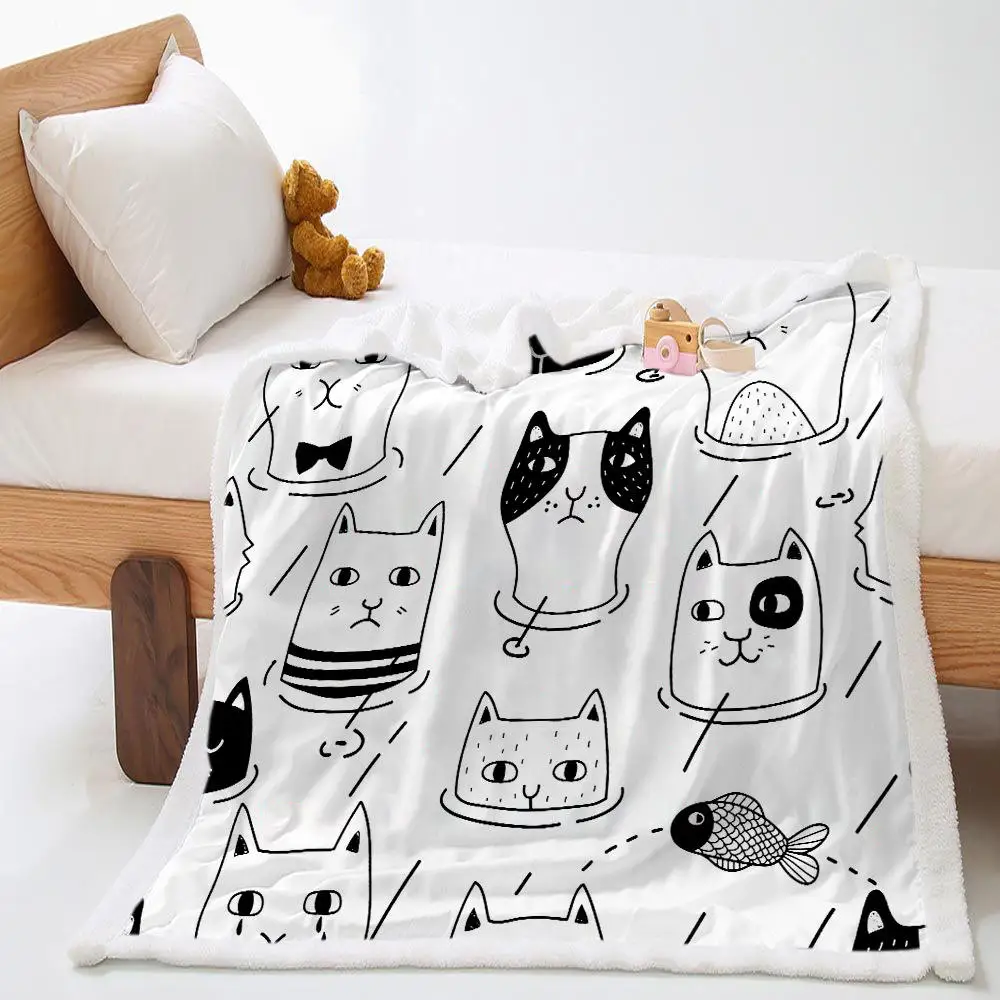 Children Baby Luxury Faux Fur Throw Blanket Lunch Break Custom Throw Blanket Summer Fleece Throw Blanket For Couch Bed And Sofa
