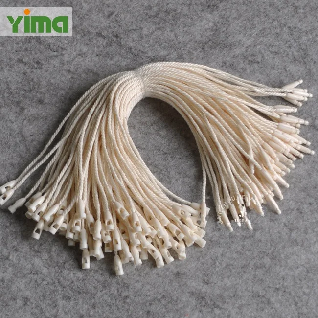 Custom High Quality Wax and Cotton and Hemp and Plastic Hang Tag Rope With LOGO