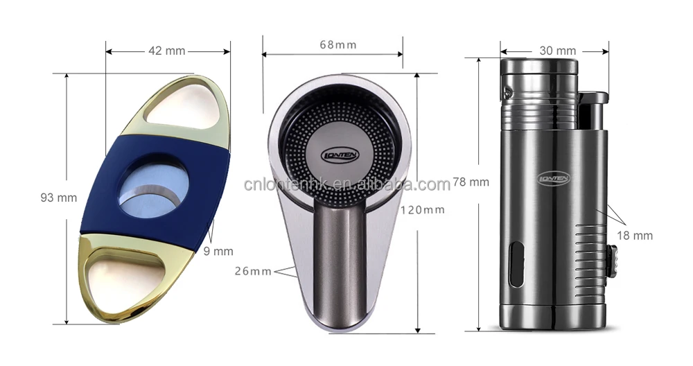 Online Hot Sell Luxury Blue Flame Torch Lighter Metal Jet Flame Cigar lighters