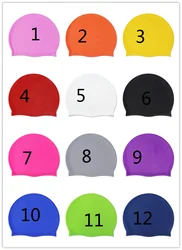 2021 factory price Colorful fashion custom Blank Silicone Swim Caps without logo