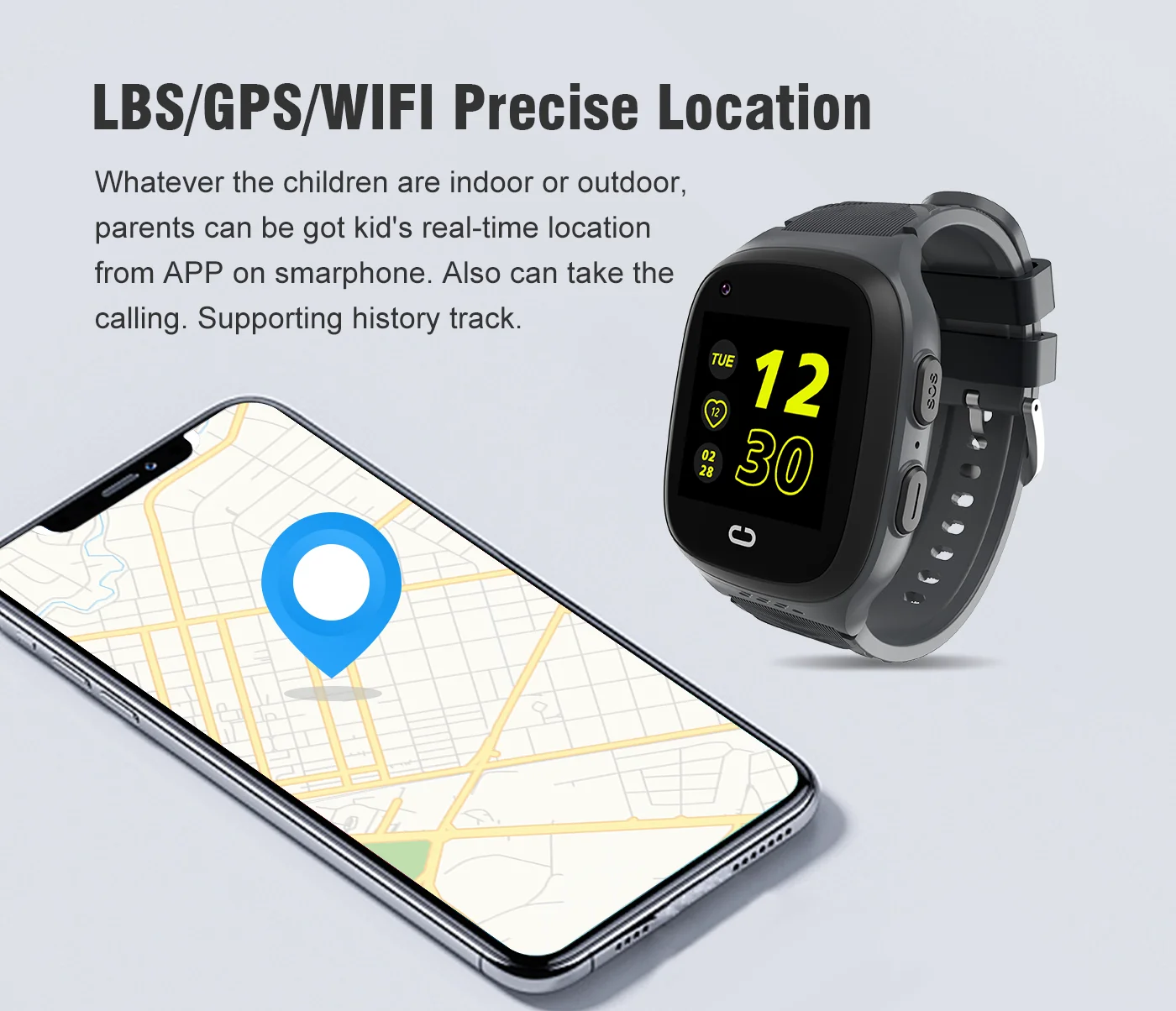1.4 Inch Color Display 4g Gps Kid Smart Watch Hd Video Calling Sos Lbs Wifi Camera For Boys Girl Kids Smart Watch With Sim