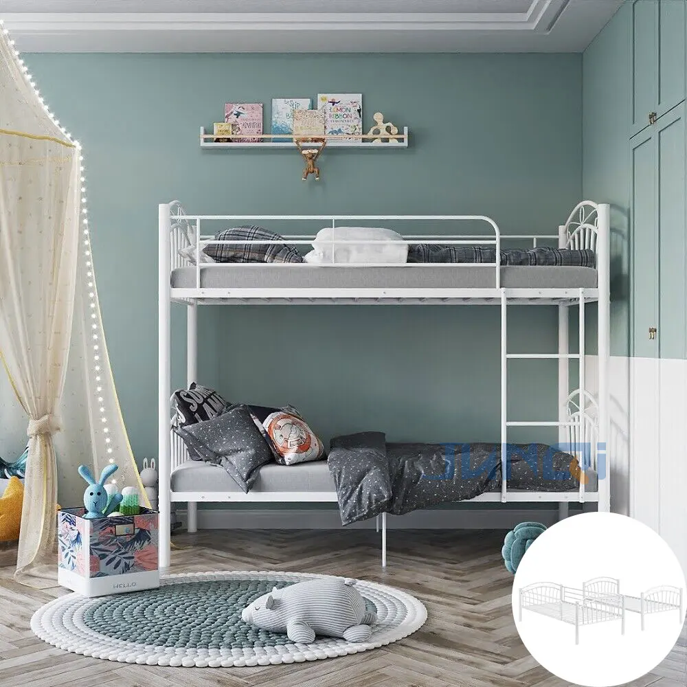 Wholesale set bedroom furniture luxury hot sale new design dormitory bed 2 layer metal iron bunk bed for adult