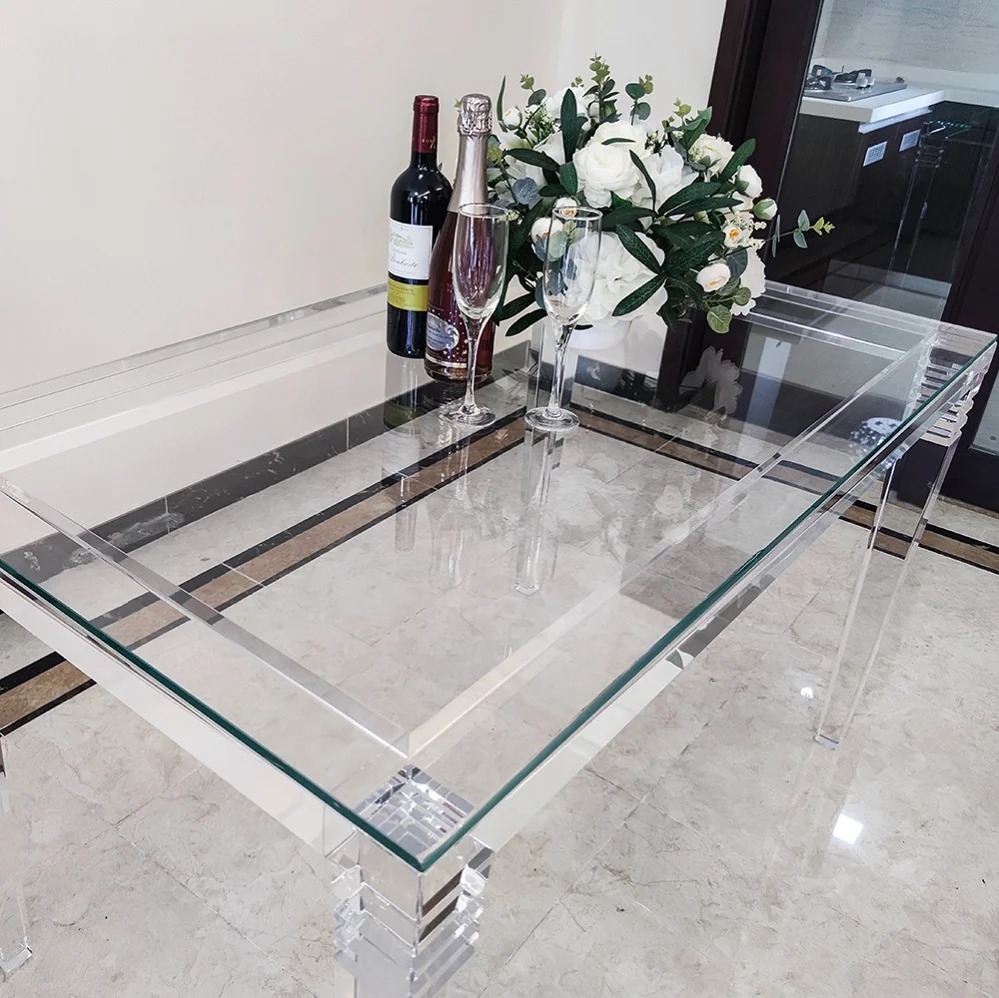 Hot Sale Round acrylic crystal dining table