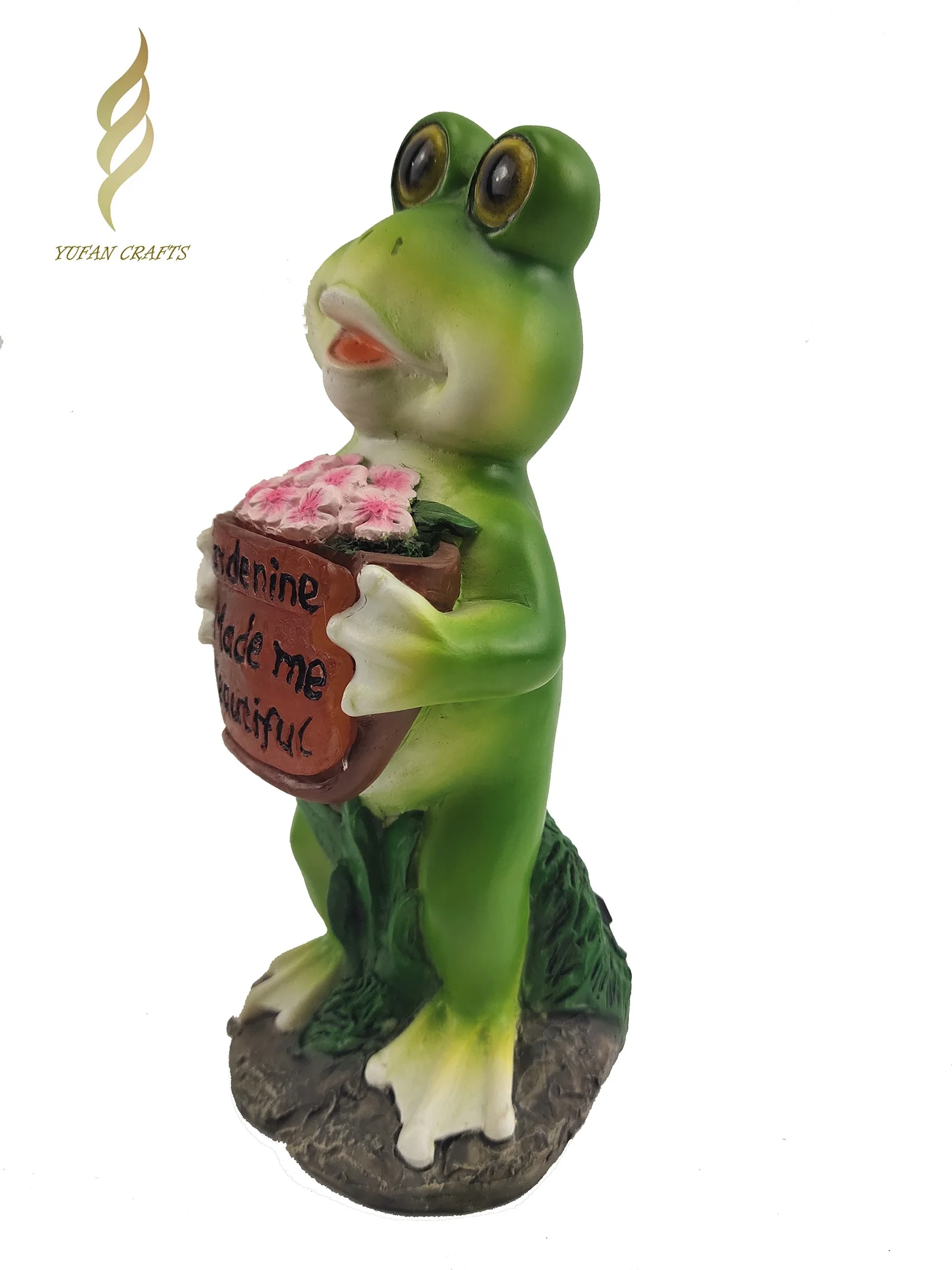 
Designed and made in China resin frog garden decoration Resin Crafts for Gifts 