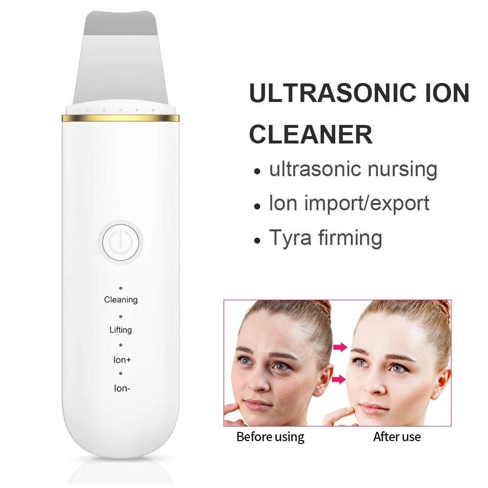 ultrasonic skin scrubber  spatula peeling blackhead remover deep face cleaning deep face cleaning machine
