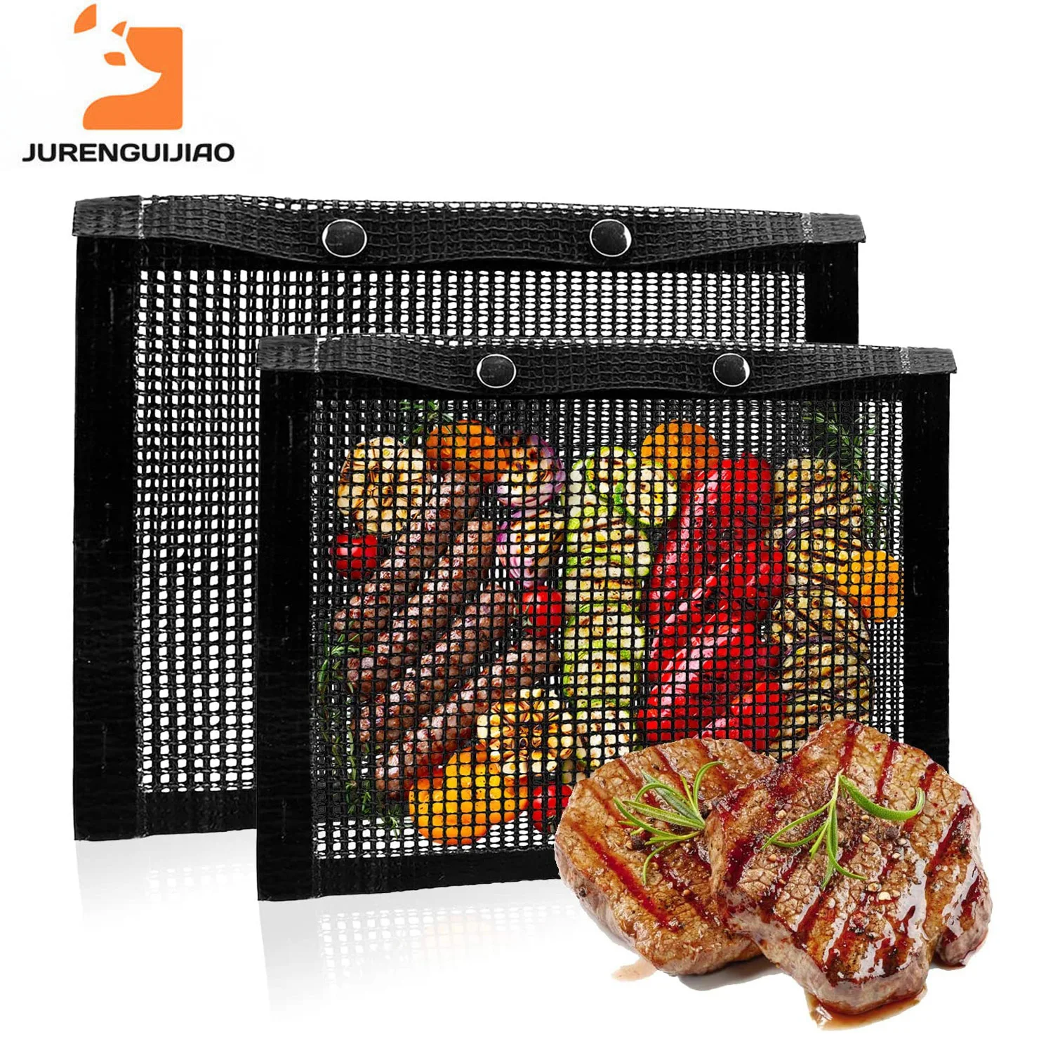 Reusable Non-Stick BBQ Mesh Grill Bags