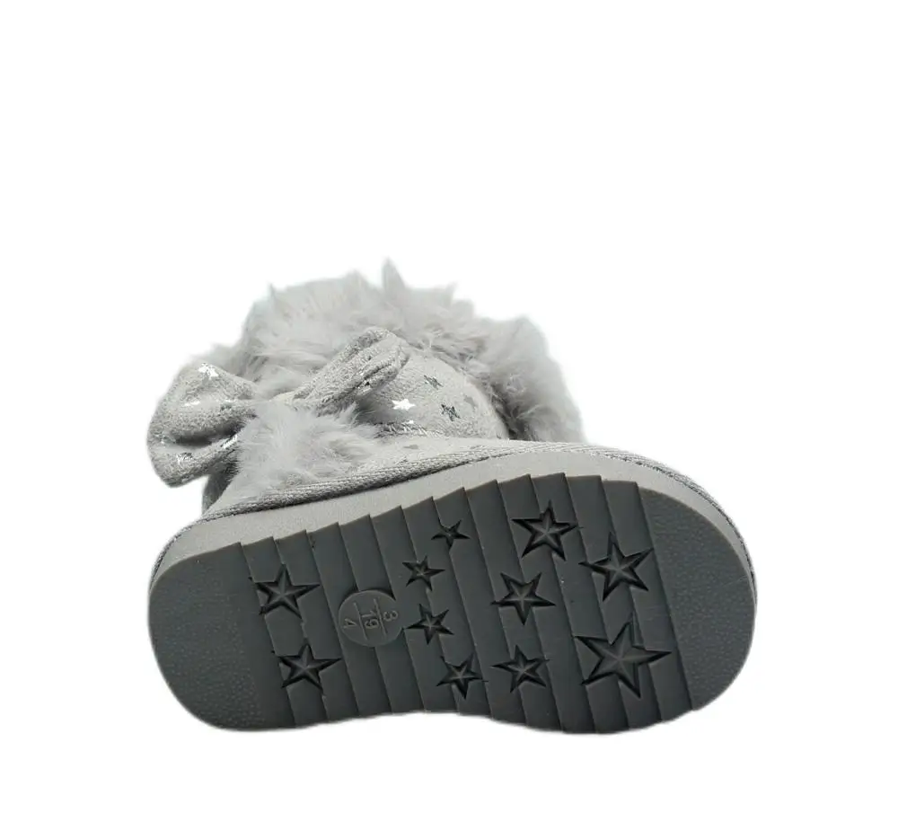 Wholesale Cheap Bow Style Glitter Printing Cute Warm Winter Little Girls Kids Snow Boot