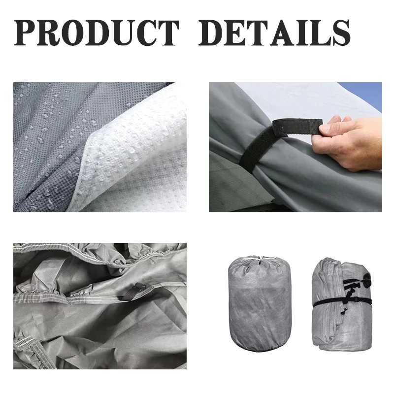 Upgraded Waterproof 450D Top 4 Tire Covers Tongue Jack CoverTravel Trailer RV Camper Motorhome Cover