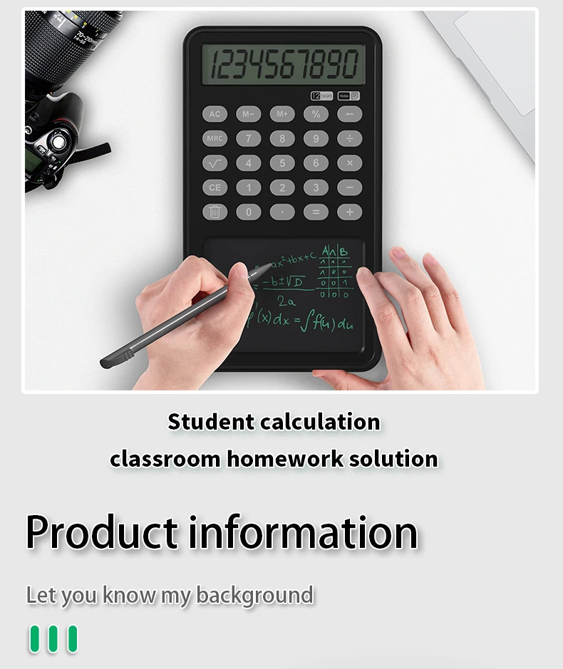digital memo pad lcd calculator notepad 6.5 inch writing tablet