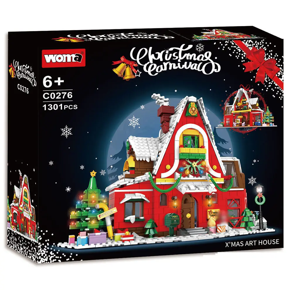 WOMA TOYS C0276 Festive Kids Christmas Play Set DIY Christmas House with Assemble Toy Set