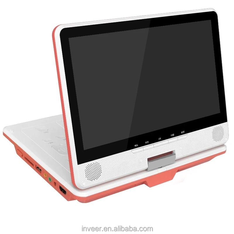 inveer 2023 new 10inch swivel LCD  HD panel  DVD portable Player for  education language learning machine