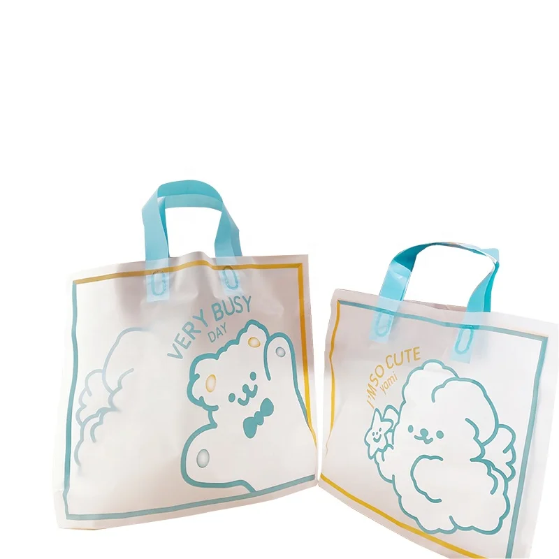 Eva Customized Portable Plastic Bag Frosted Translucent Portable Shopping Bag Gift Clothing Handbag