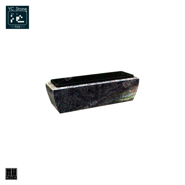 
Black Granite Funeral Memorial Monument Cemetery Vases with Modern Design Cemetery Vases Planters for Tombstone 