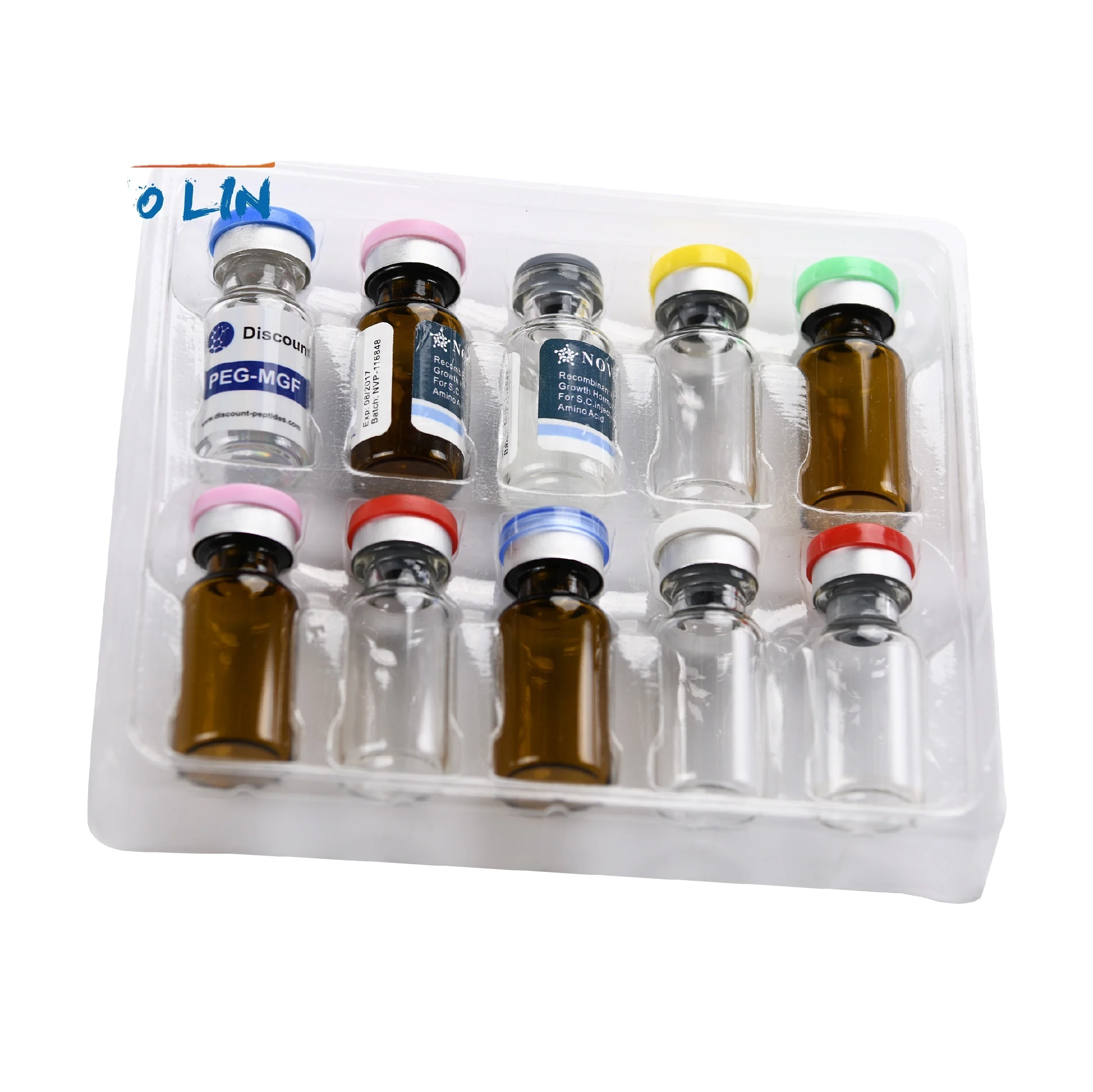 Top quality blister packing plastic vial trays for 2ml /3 ml/10ml glass vials