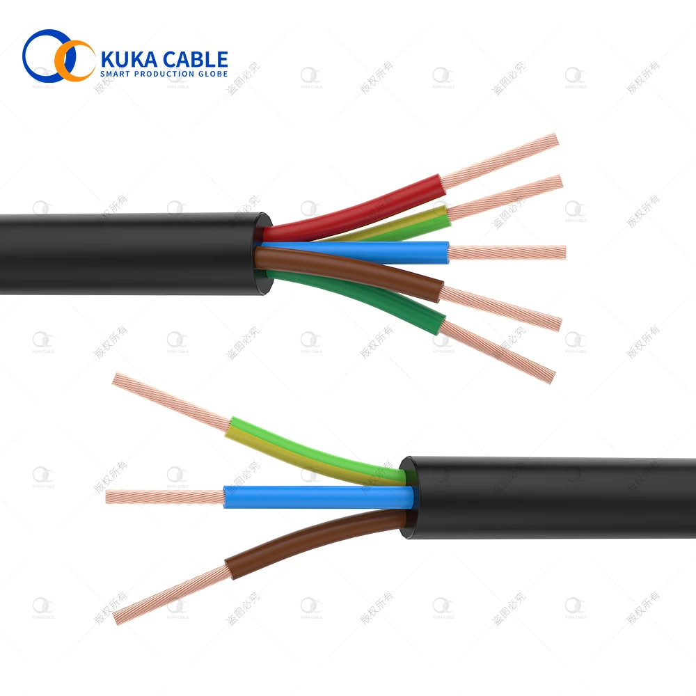 Electric Wire RVV 2x0.75mm 4x2.5mm 3x0.75mm2 H05VV-F H05VVH2-F Power Cable High Quality Copper Insulated Customized Color PVC