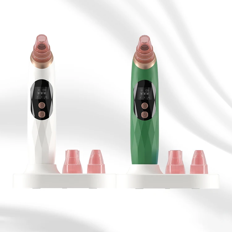 2021 New arrival 5 suction heads electric vacuum hot led nose blackhead remover with heating function