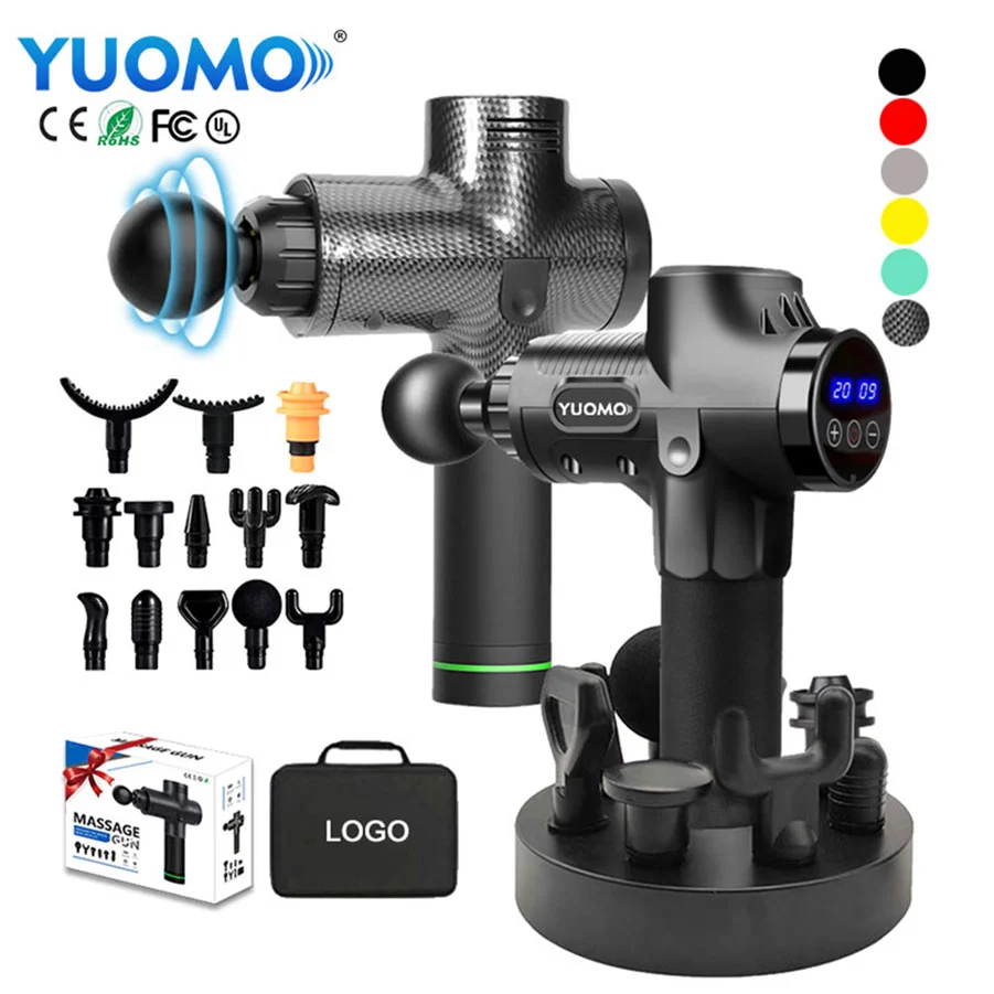 Массажный пистолет 12 головок выстукивать массаж аккумуляторная батарея высокой амплитуды качество и низкая цена sles лицевой панели